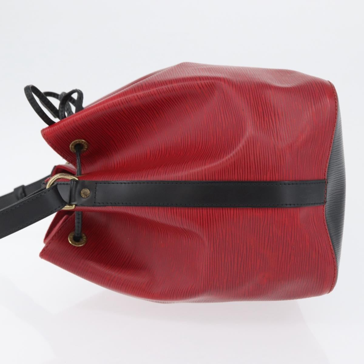 Louis Vuitton Petit Noe Monogram Canvas Red Leather Shoulder Bag Bag (Pre-Owned)