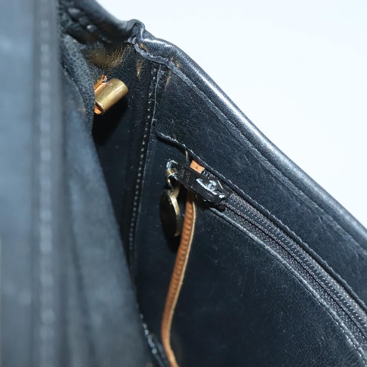 Christian Dior Vintage Trotter Leather Black Leather Clutche & Pouche Bag (Pre-Owned)