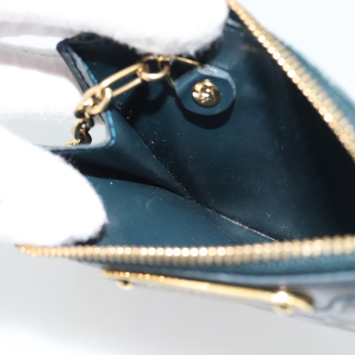 Louis Vuitton Pochette Clés Nm Monogram Vernis Patent Leather Blue Patent_Leather Wallets Accessory (Pre-Owned)