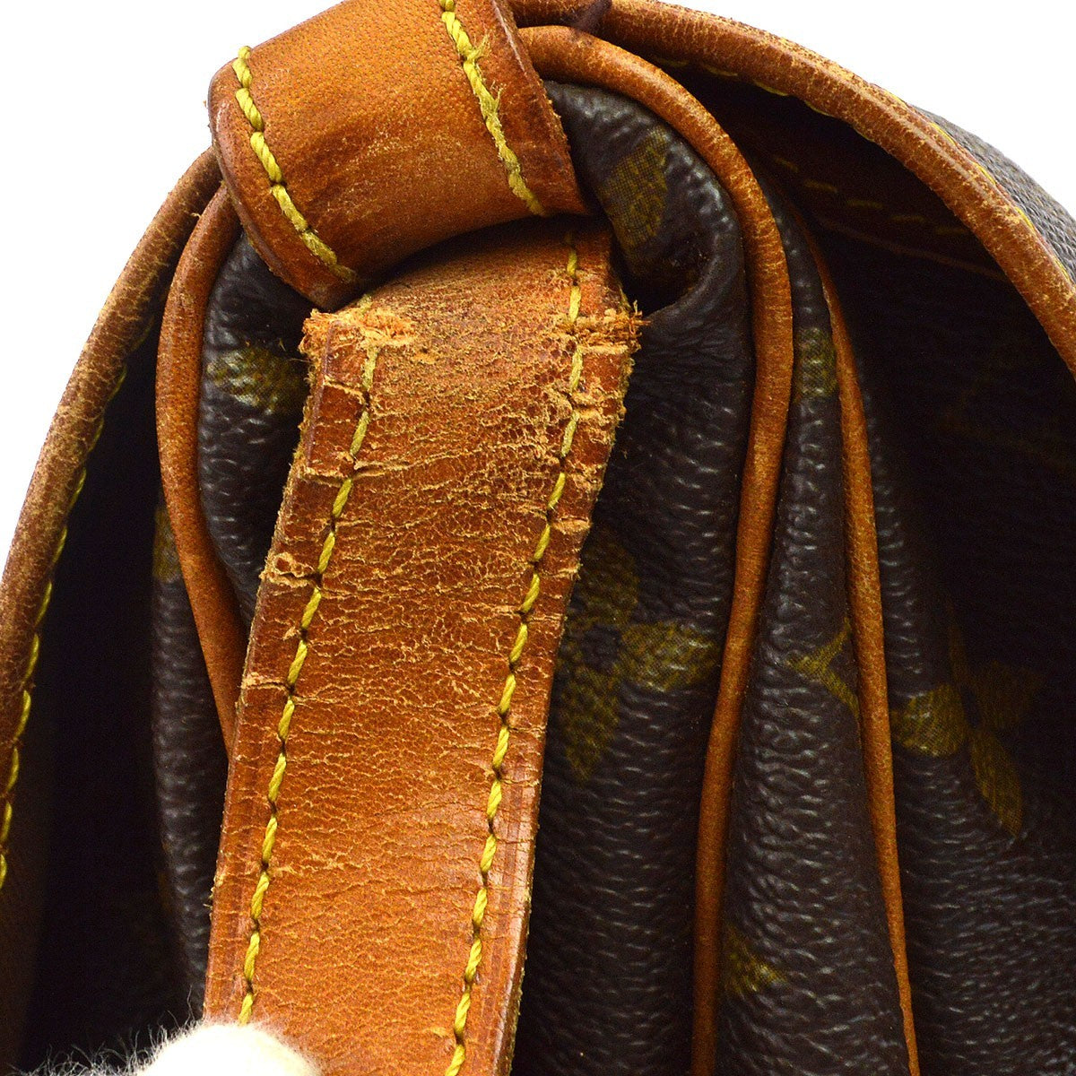 Louis Vuitton Saumur Monogram Canvas Brown Canvas Shoulder Bag Bag (Pre-Owned)