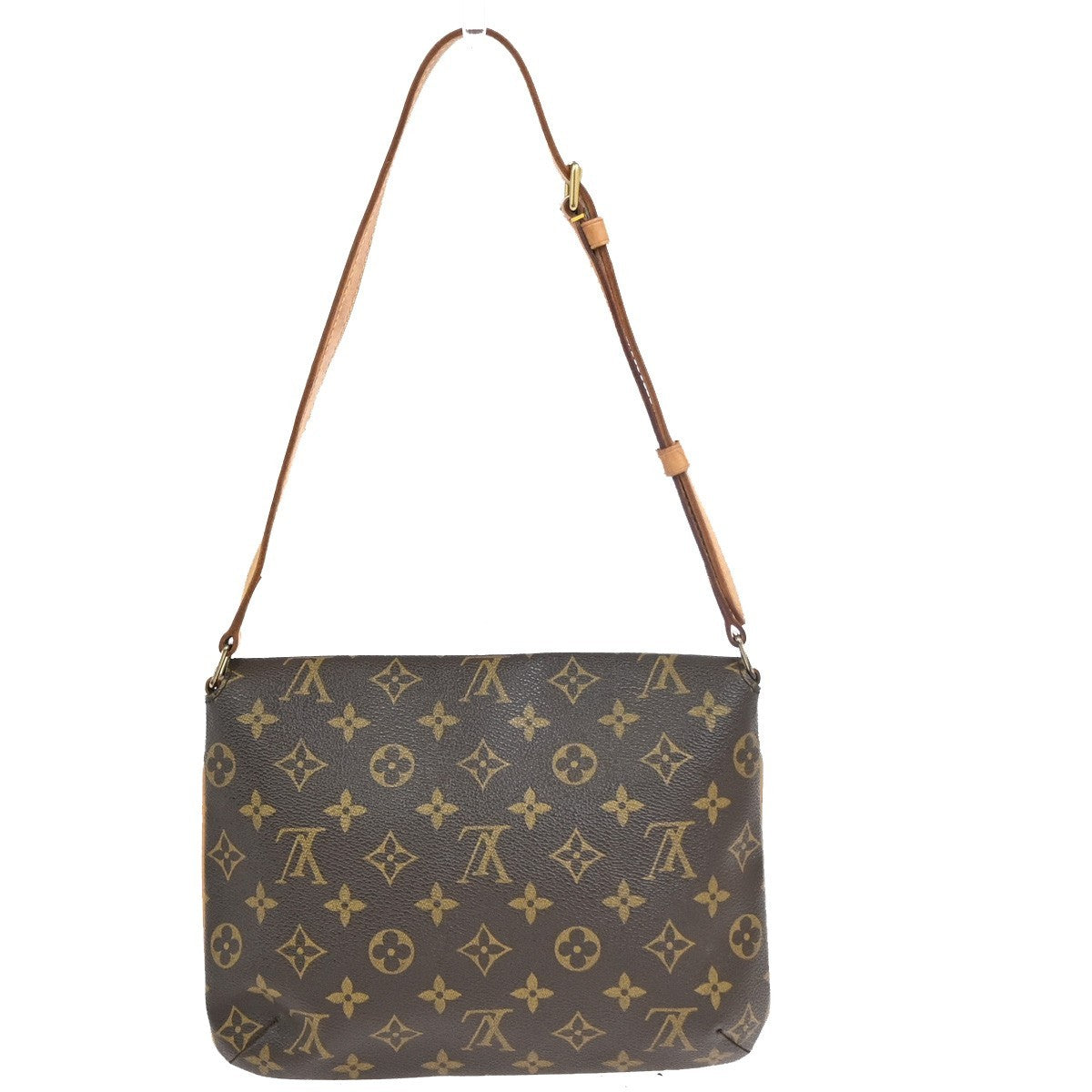 Louis Vuitton Musette Tango Monogram Canvas Brown Canvas Handbag (Pre-Owned)