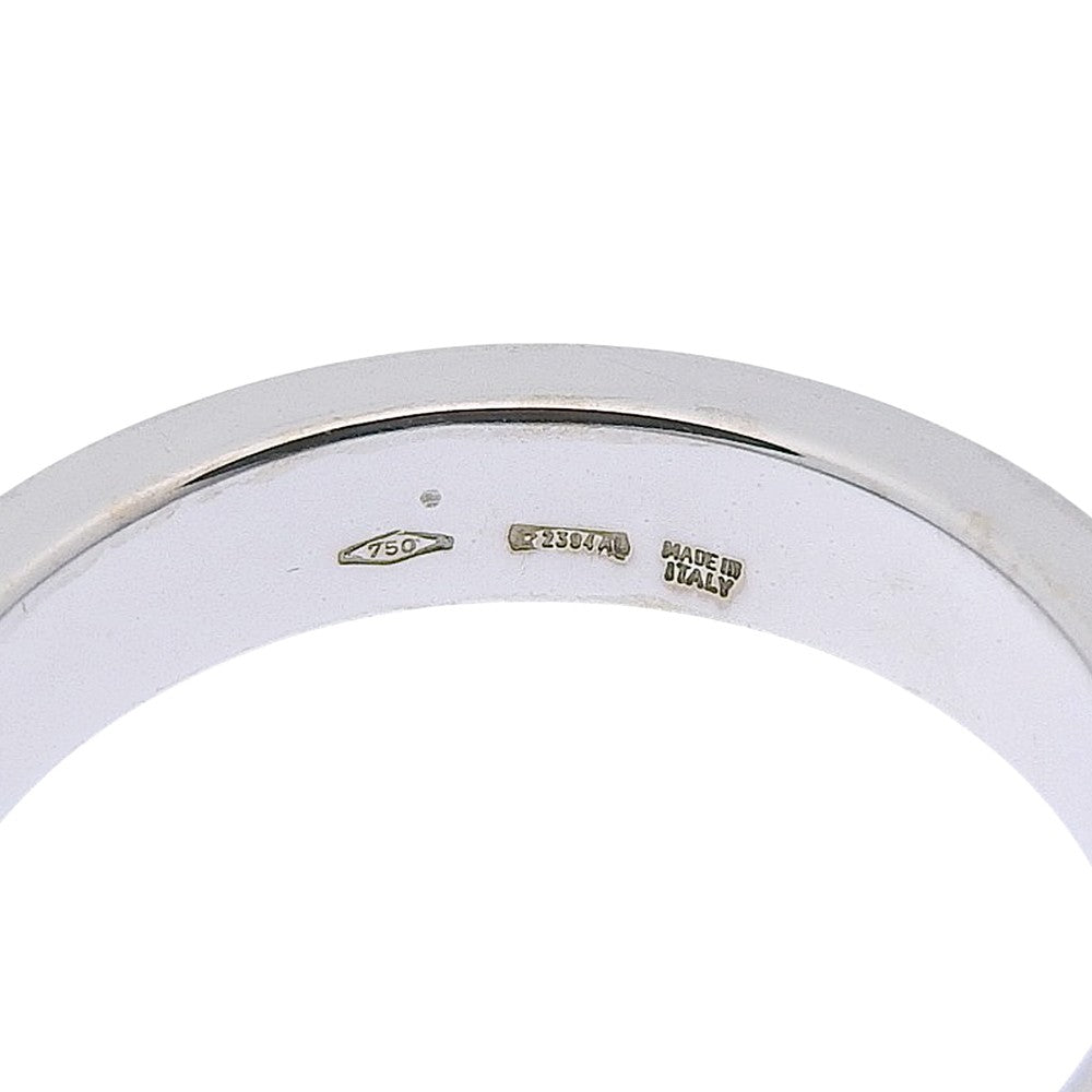 Bvlgari Bvlgari Bvlgari Band 18K White Gold With Diamond Silver White_Gold Ring Jewelry (Pre-Owned)