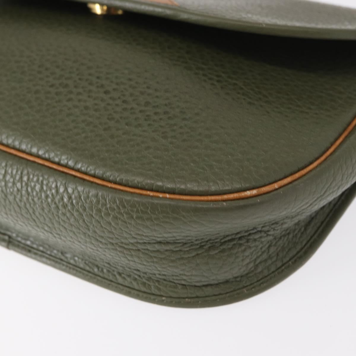 Christian Dior Vintage Leather Green Leather Shoulder Bag Bag (Pre-Owned)