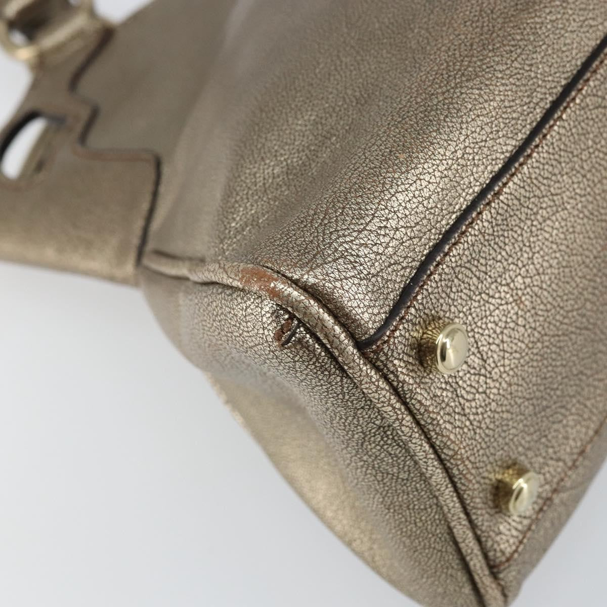 Cartier Marcello Leather Gold Leather Handbag (Pre-Owned)
