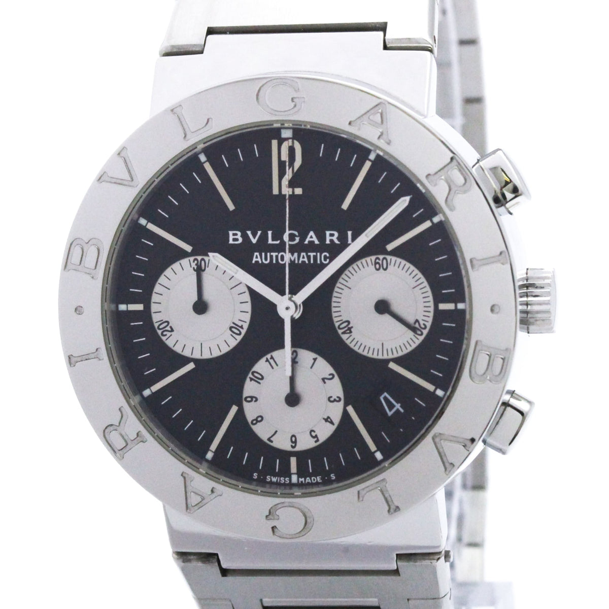 Bvlgari Bvlgari Bvlgari Chronograph Automatic Stainless Steel Watch (Pre-Owned)