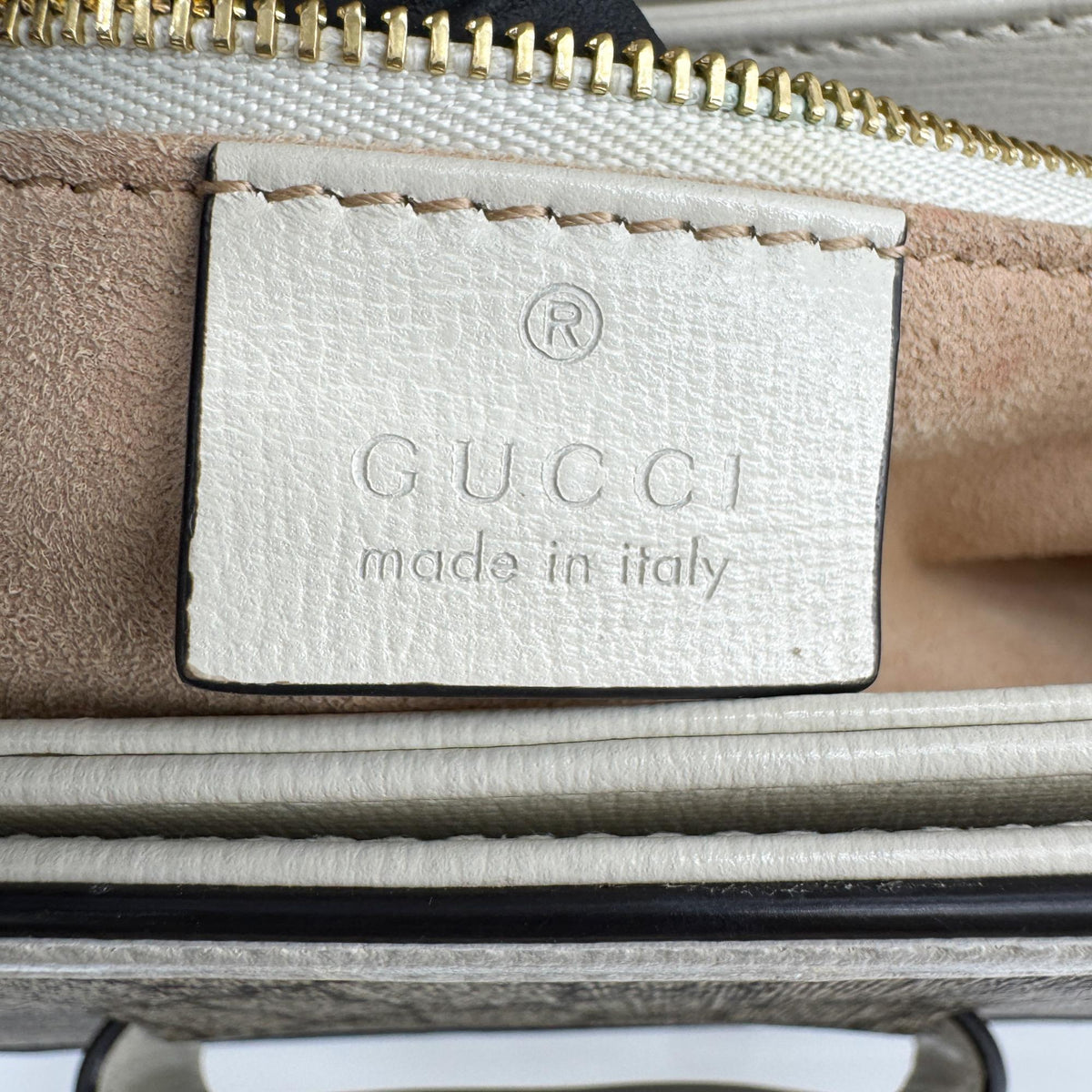 Gucci Horsebit 1955 Gg Coated Canvas With Leather Beige Canvas Shoulder Bag Bag (Pre-Owned)
