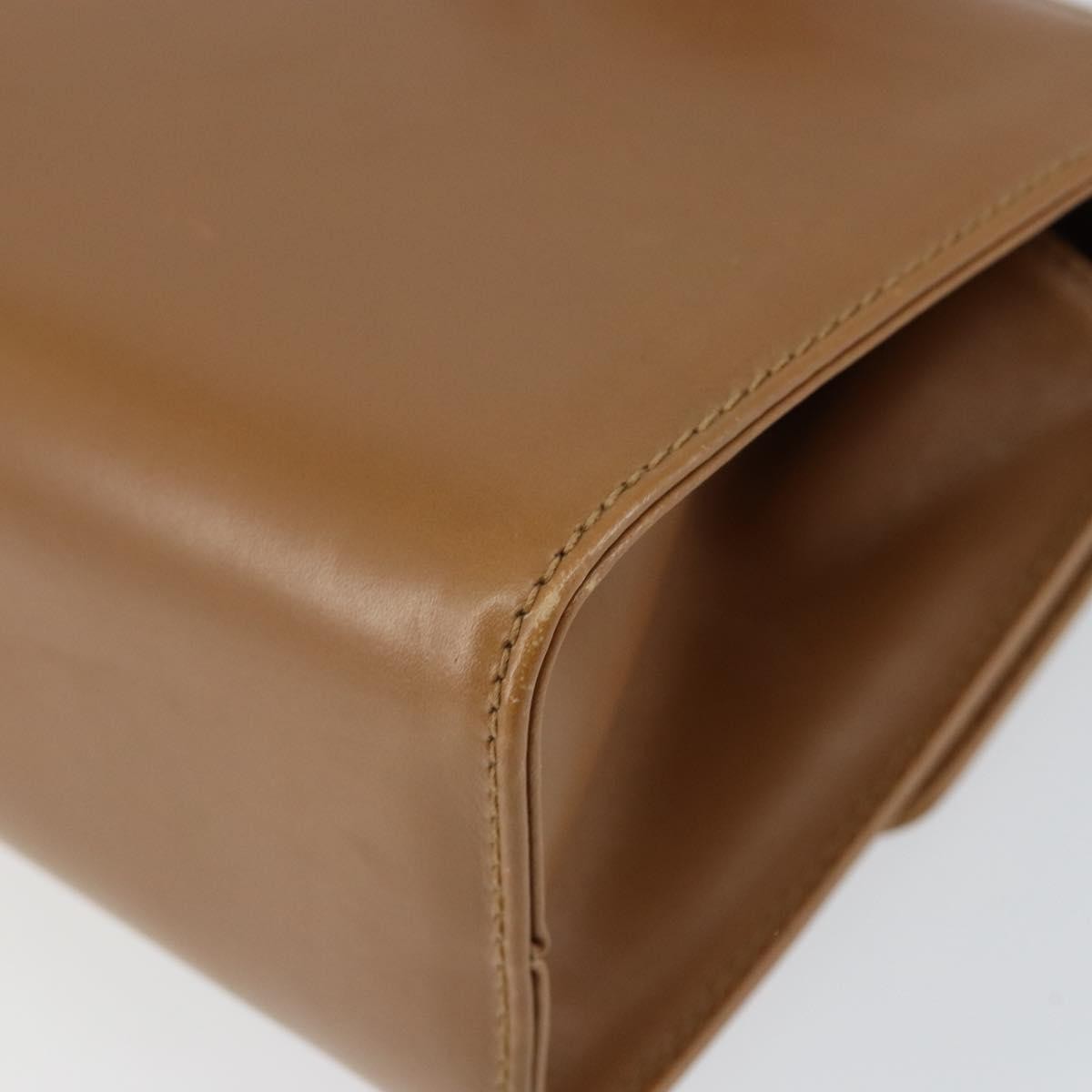 Salvatore Ferragamo Gancini Leather Brown Leather Shoulder Bag Bag (Pre-Owned)