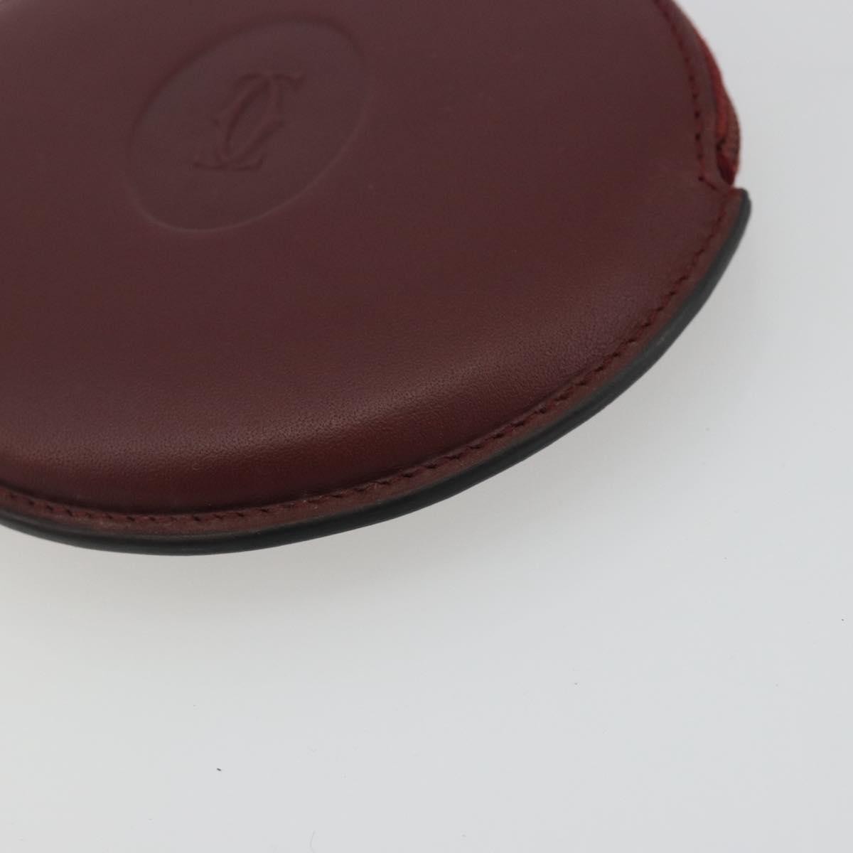 Cartier Must De Cartier Leather Burgundy Leather Wallets Accessory (Pre-Owned)