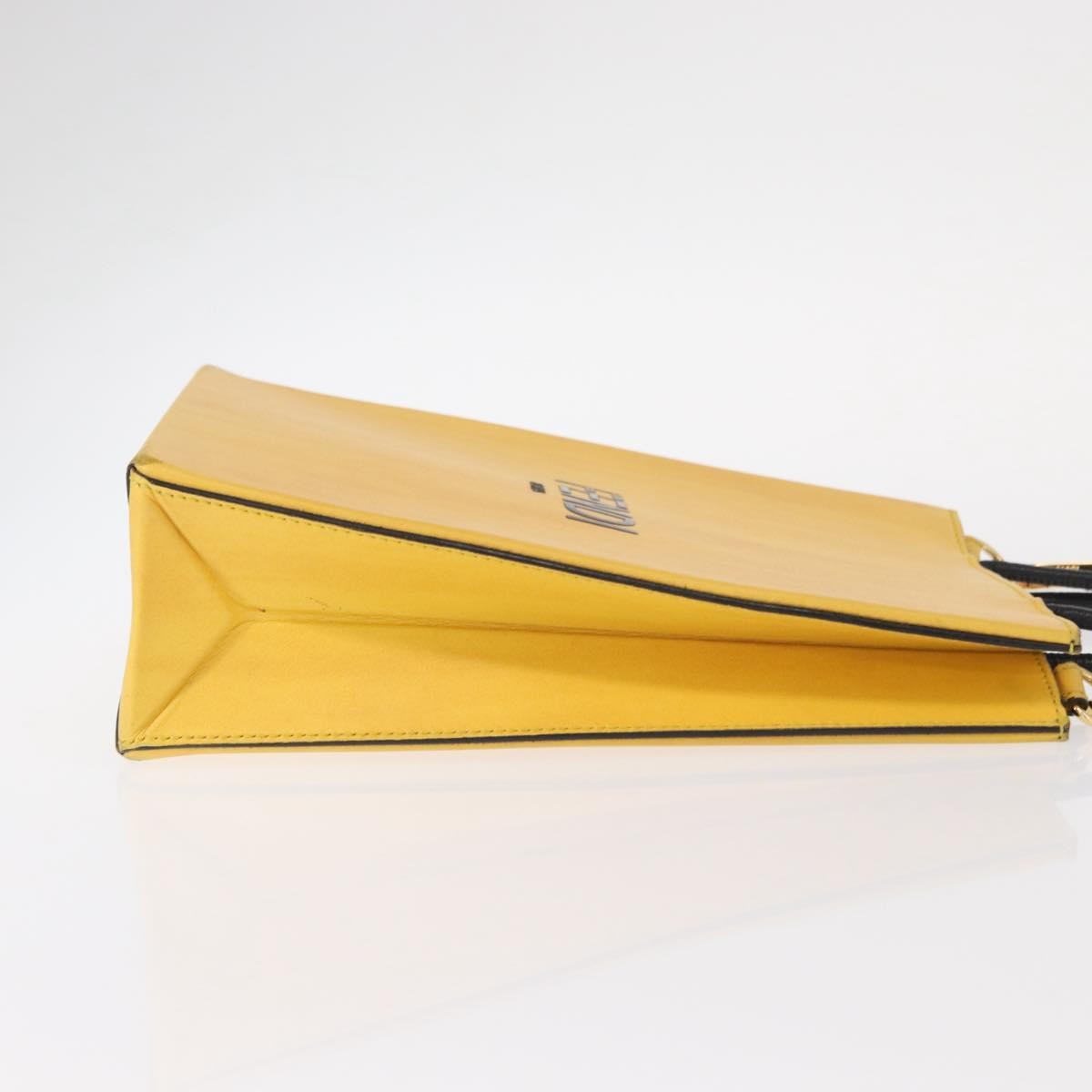 Fendi Pack Shopping Tote Leather Yellow Leather Handbag (Pre-Owned)