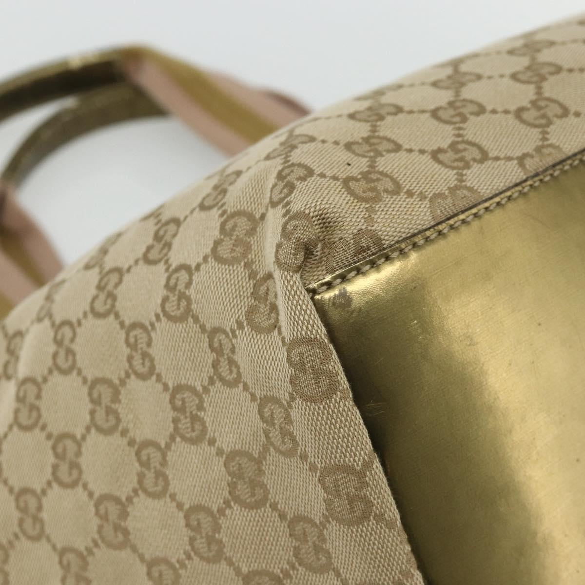 Gucci Web Zip Tote Gg Canvas And Leather Beige Canvas Tote Bag Bag (Pre-Owned)