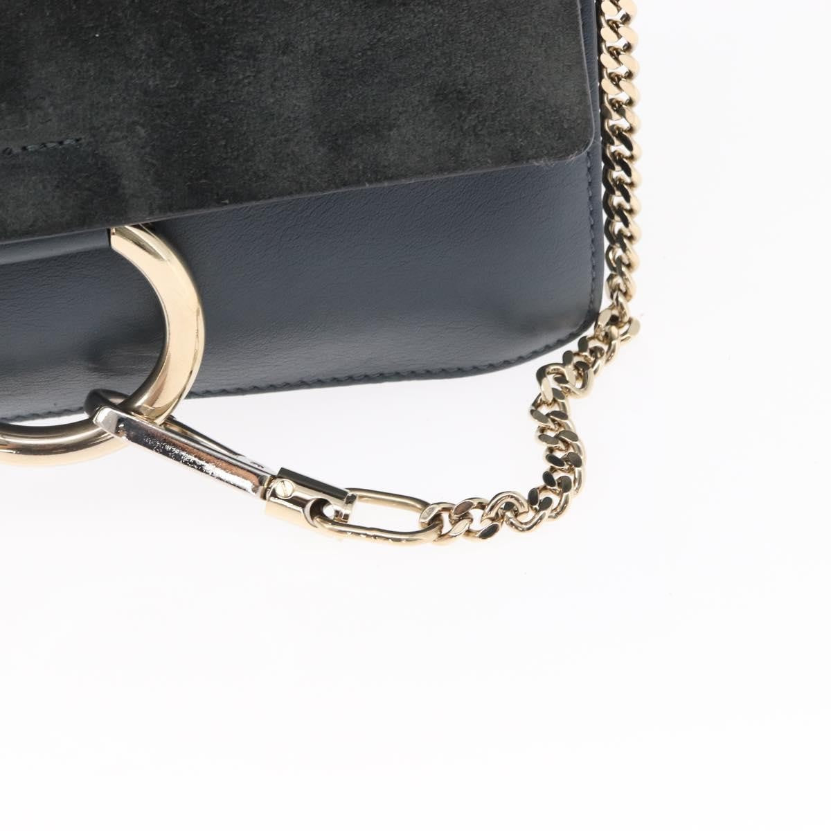 Chloe Faye Leather And Suede Green Suede Bag (Pre-Owned)