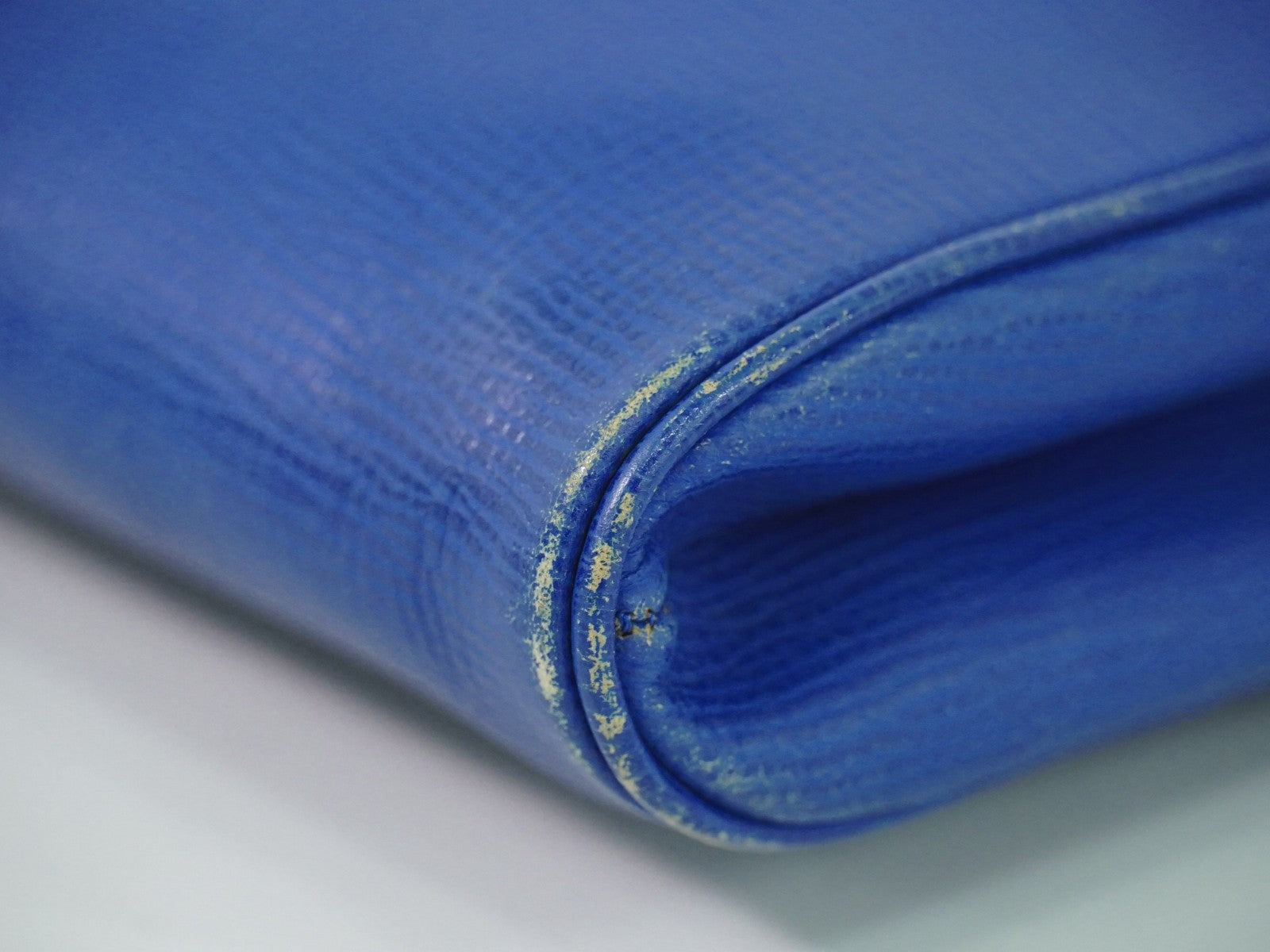 Celine Circle Logo Leather Blue Leather Shoulder Bag Bag (Pre-Owned)