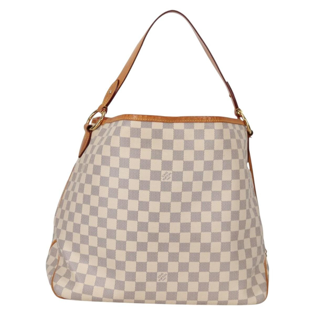 Louis Vuitton Delightful Nm Damier Ebene White Canvas Bag (Pre-Owned)