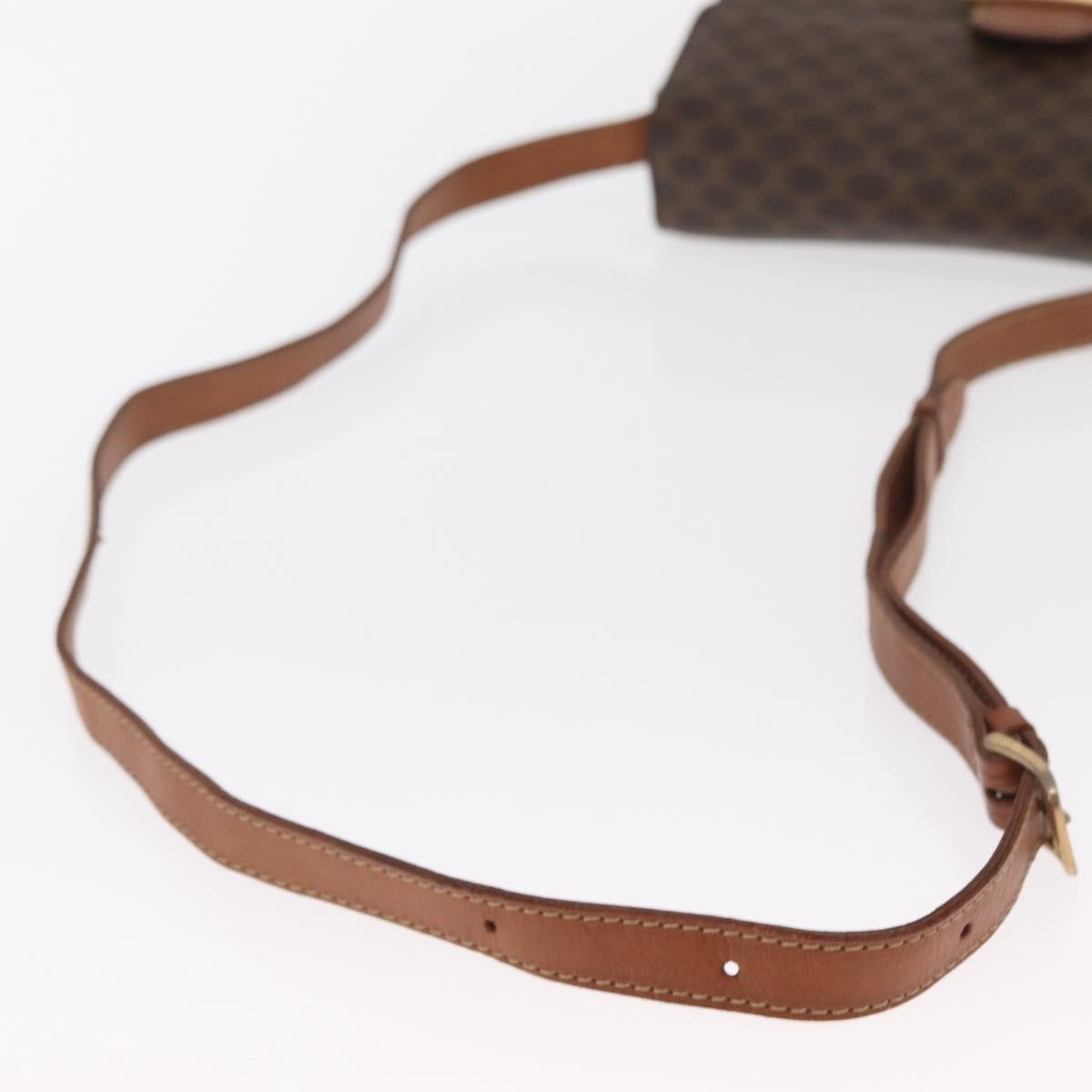 Celine Vintage Horse Carriage Macadam Canvas Brown Pvc Shoulder Bag Bag (Pre-Owned)