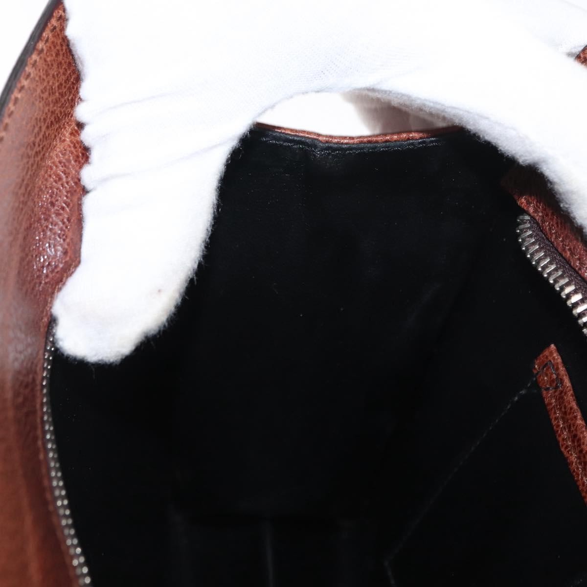 Salvatore Ferragamo Vintage Clutch Leather Brown Leather Clutche & Pouche Bag (Pre-Owned)
