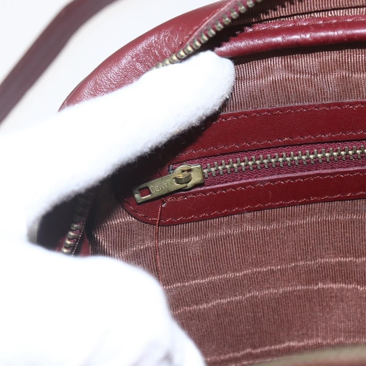 Cartier Must De Cartier Leather Burgundy Leather Shoulder Bag Bag (Pre-Owned)