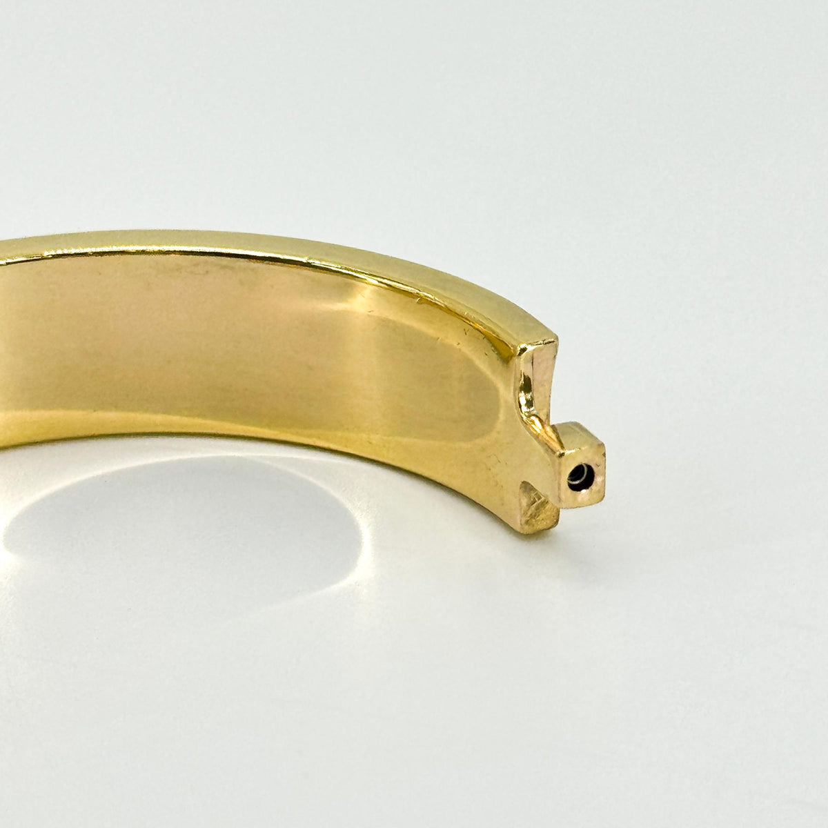 Hermes Clic H Fusion Enamel Gold Metal Bracelet Jewelry (Pre-Owned)