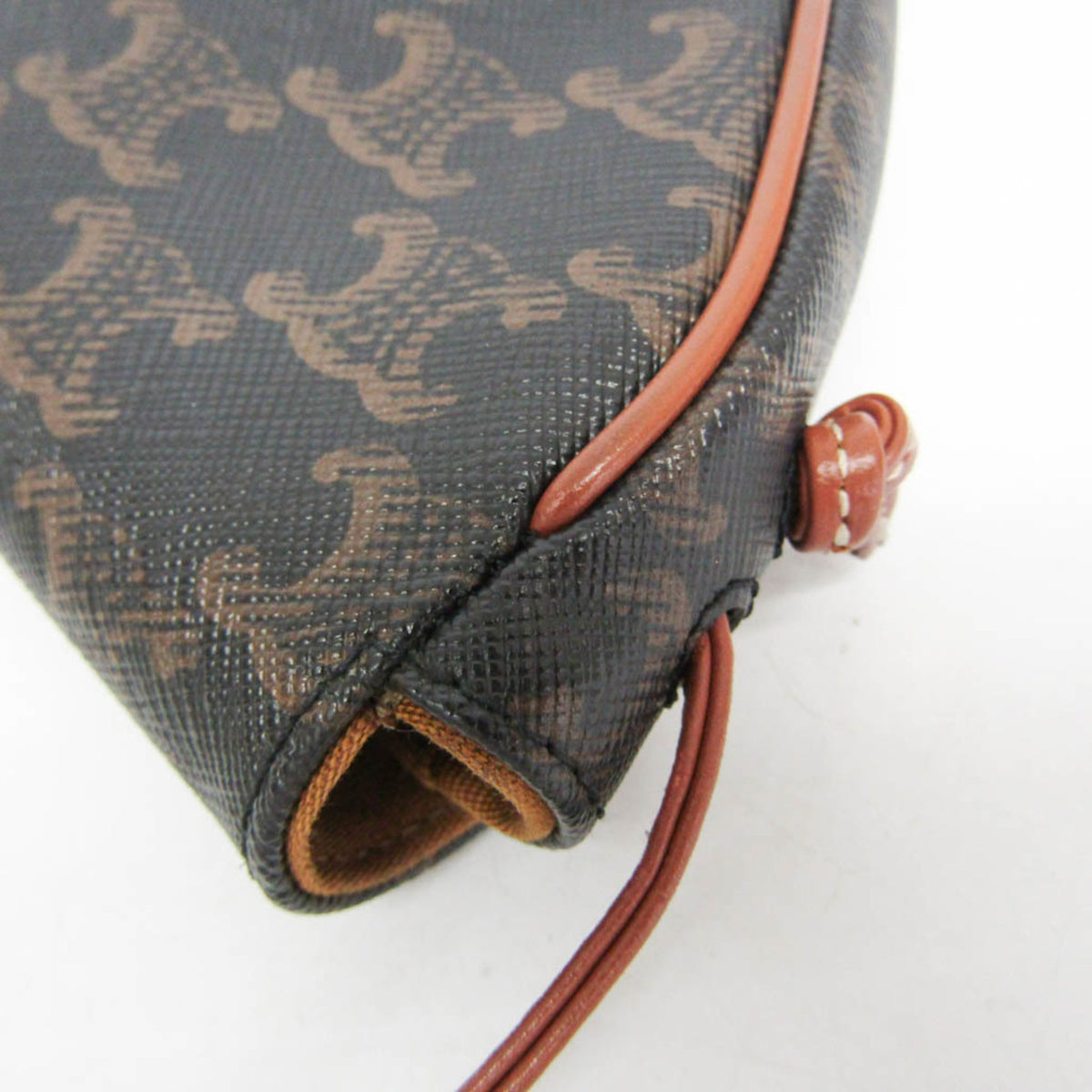 Celine Triangle Triomphe Coated Canvas Brown Canvas Crossbody Bag Bag (Pre-Owned)