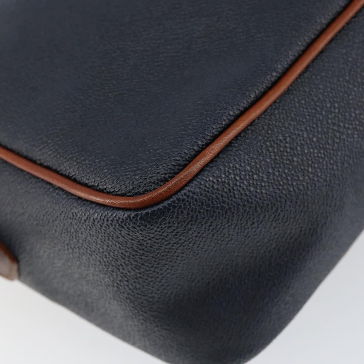 Burberry Vintage Leather Navy Leather Shoulder Bag Bag (Pre-Owned)