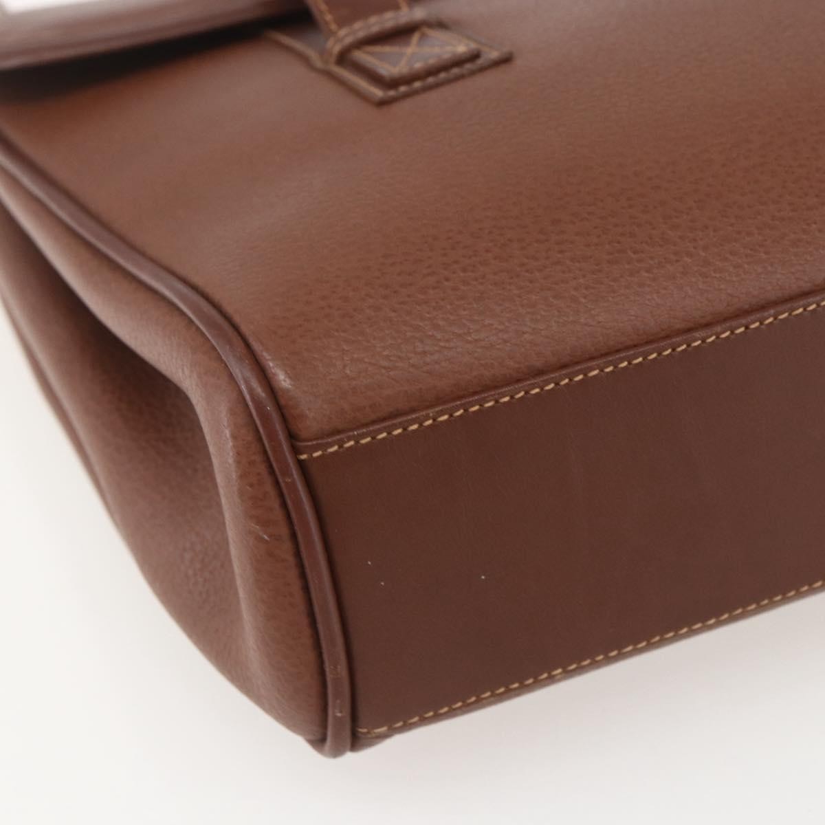 Gucci Vintage Tote Leather Brown Leather Tote Bag Bag (Pre-Owned)