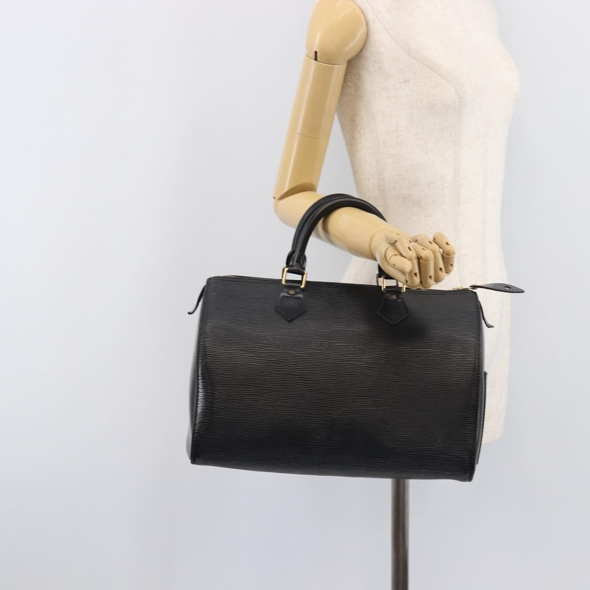 Louis Vuitton Speedy Epi Leather Black Leather Handbag (Pre-Owned)