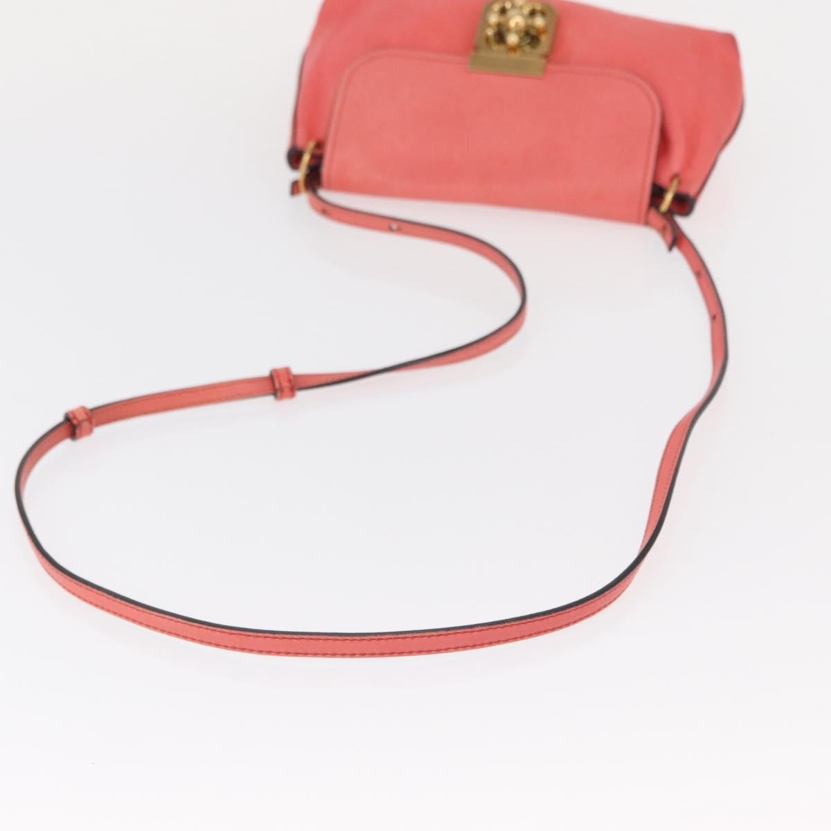 Chloe Elsie Leather Pink Leather Shoulder Bag Bag (Pre-Owned)