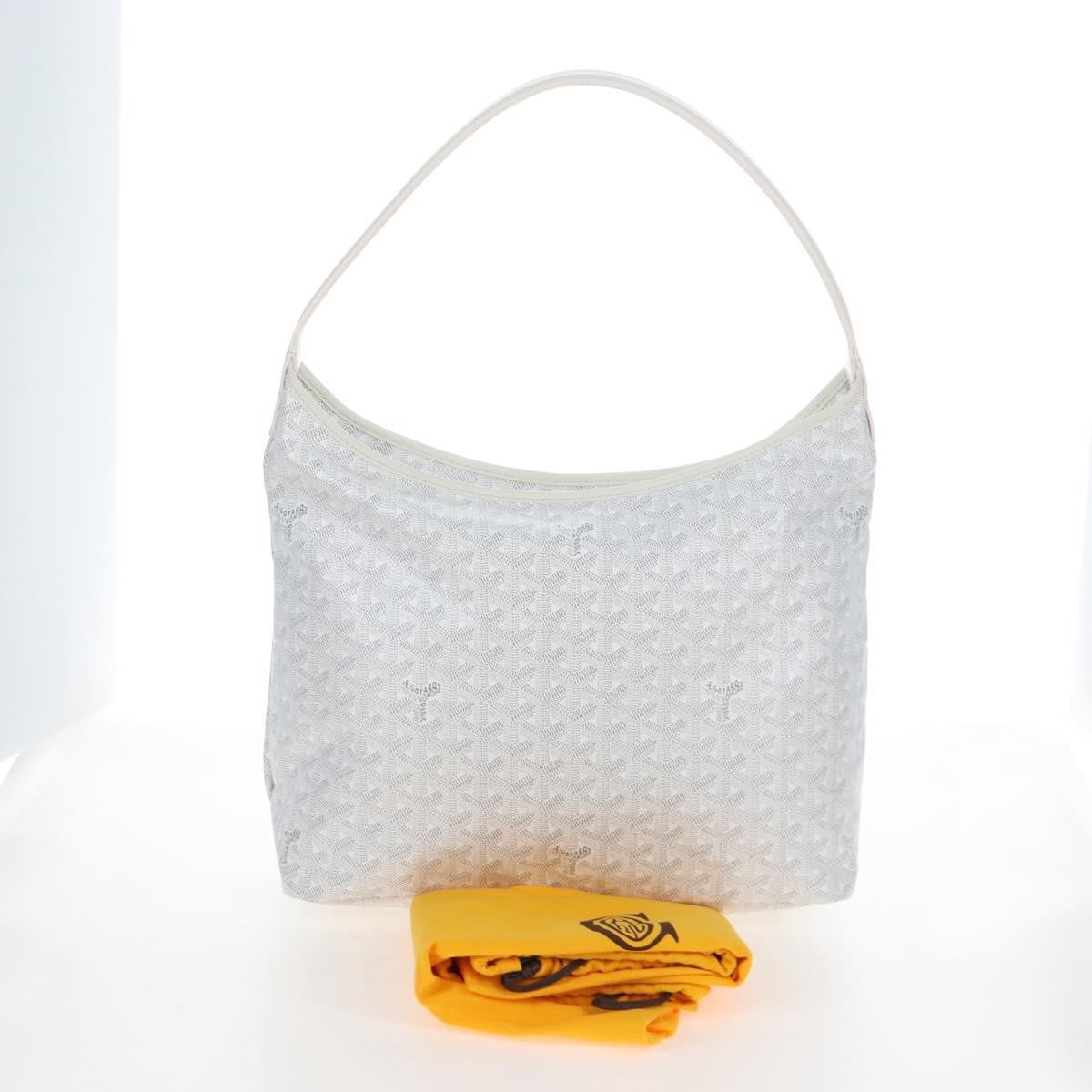 Goyard Boheme Hobo Iridescent Coated Canvas White Canvas Shoulder Bag Bag (Pre-Owned)