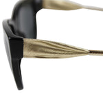 Burberry Women's Golden Accent Black Plastic Cat Eye Sunglasses 4203 3001/87