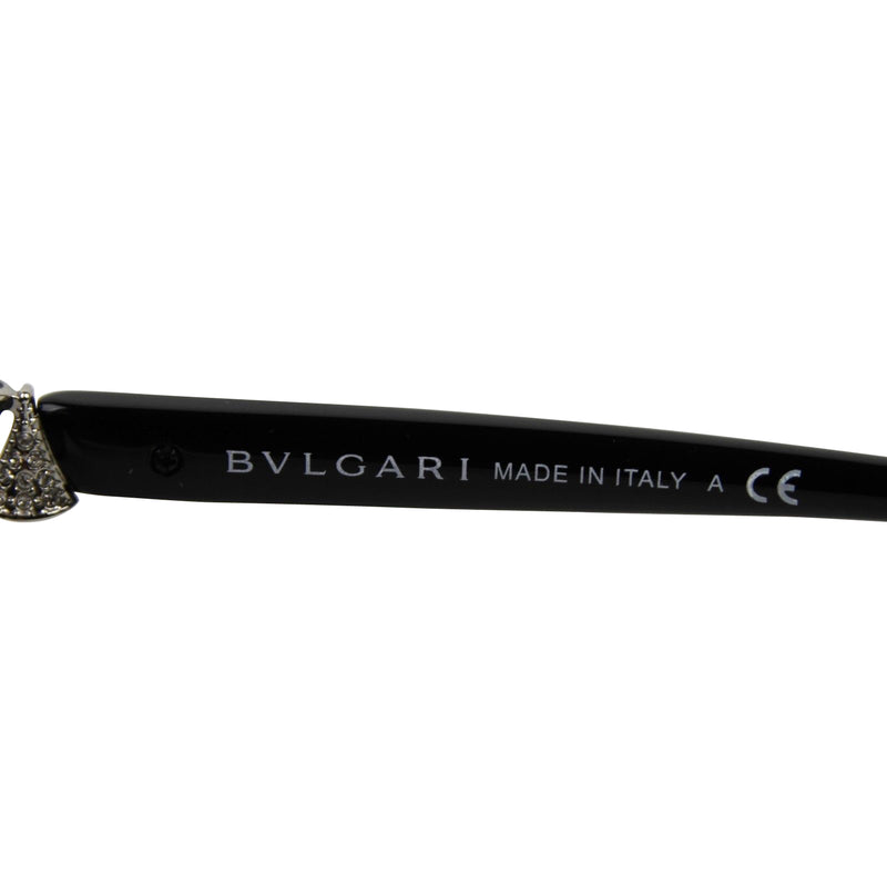 Bvlgari Women Triangle Crystal Plastic Cat Eye Sunglasses