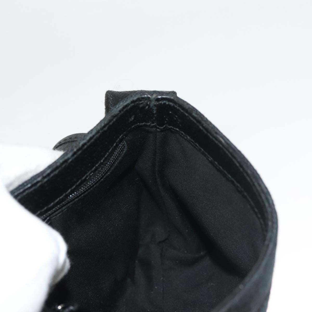 Gucci Buckle Belt Gg Canvas And Leather Black Canvas Bag (Pre-Owned)
