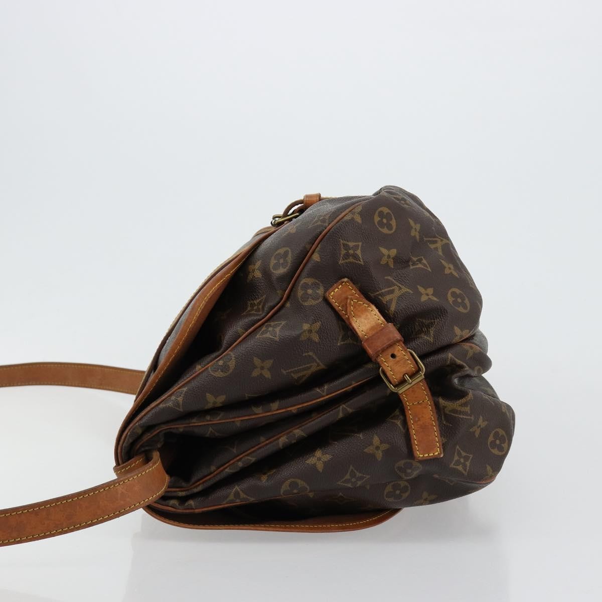 Louis Vuitton Saumur Monogram Canvas Brown Canvas Shoulder Bag Bag (Pre-Owned)