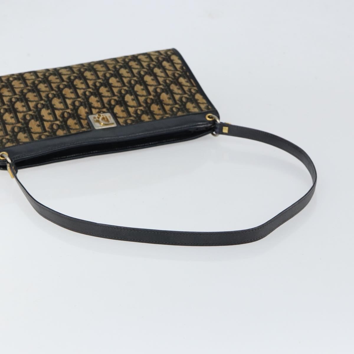 Christian Dior Vintage Trotter Canvas Navy Canvas Shoulder Bag Bag (Pre-Owned)