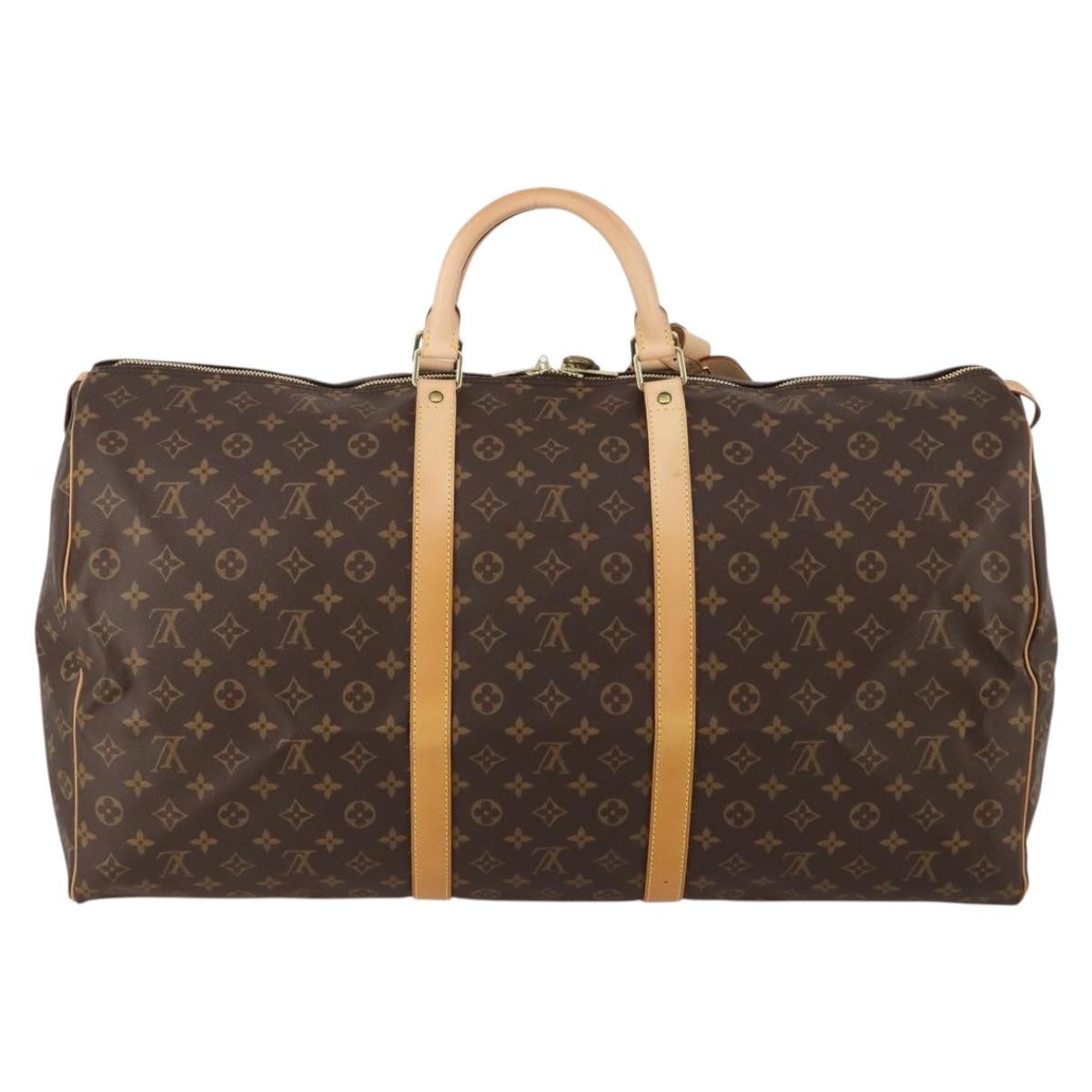 Louis Vuitton Keepall Monogram Canvas Brown Canvas Travel Bag Bag (Pre-Owned)