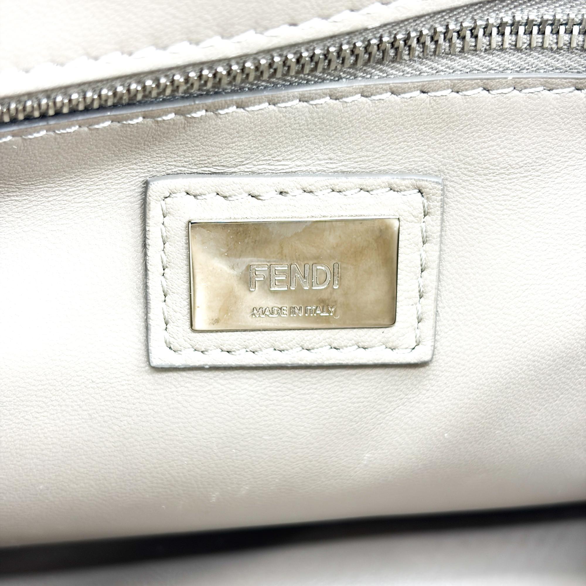 Fendi Peekaboo Ombre Leather Beige Leather Handbag (Pre-Owned)