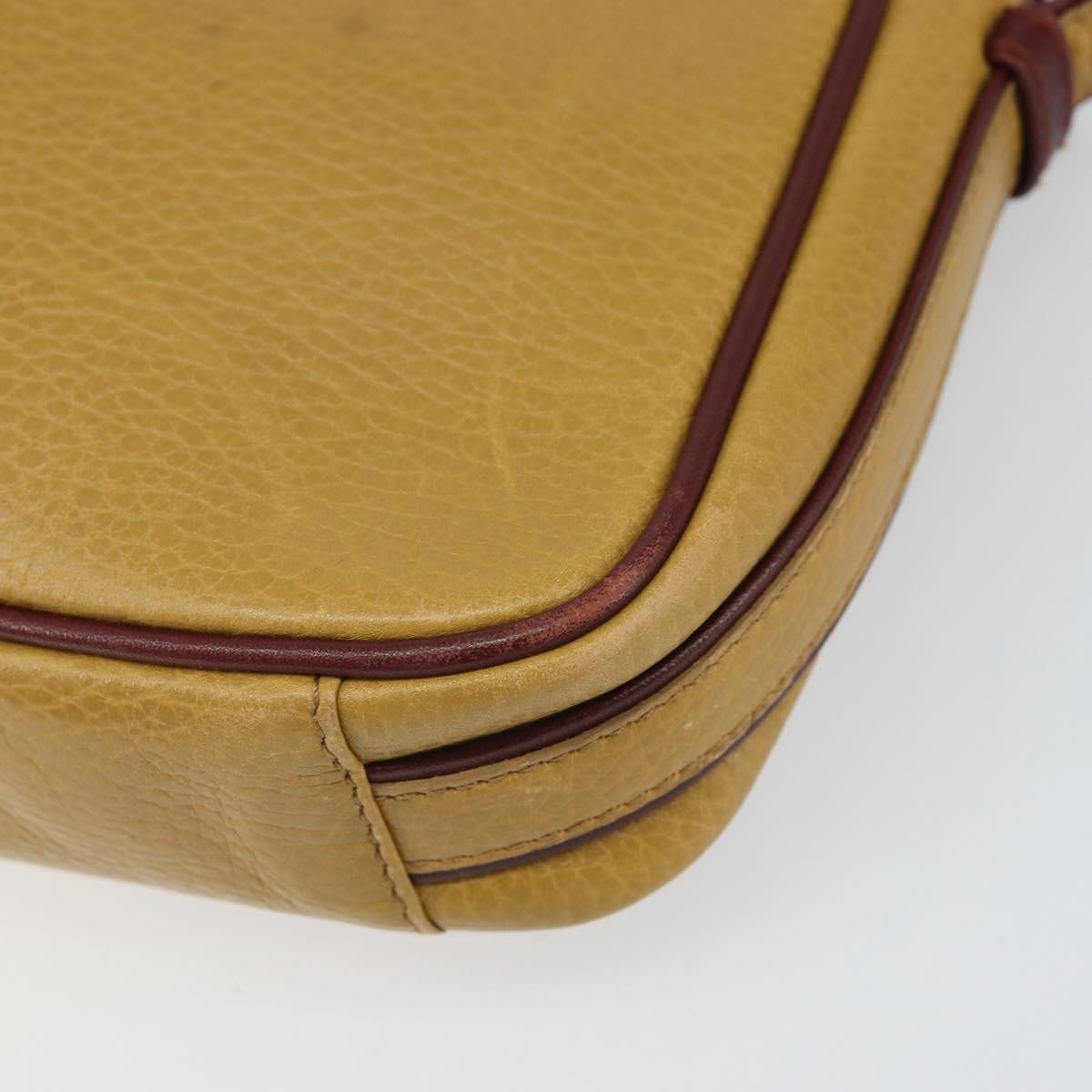 Cartier Tasseled Must De Cartier Leather Yellow Leather Shoulder Bag Bag (Pre-Owned)