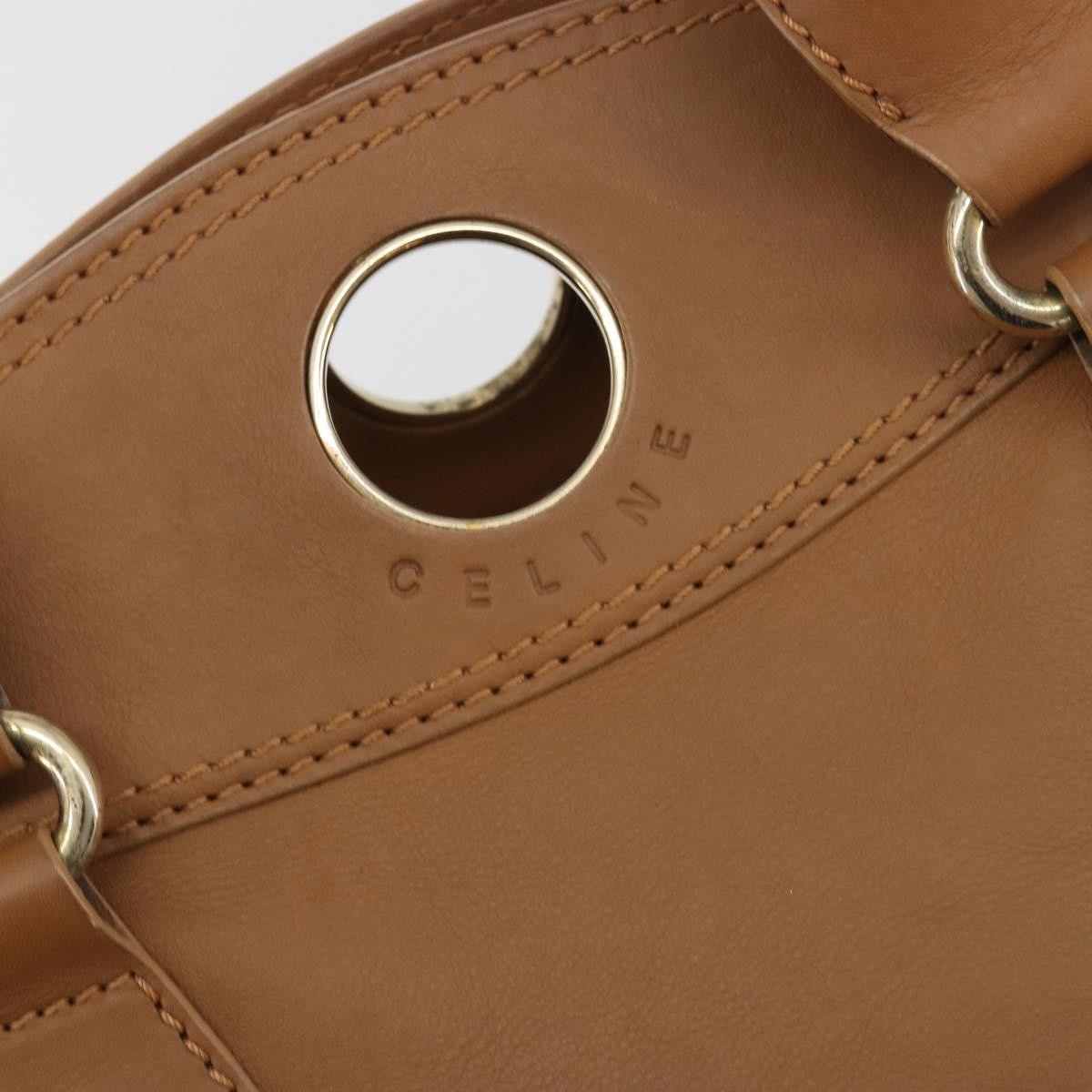 Celine Vintage Leather Brown Leather Handbag (Pre-Owned)