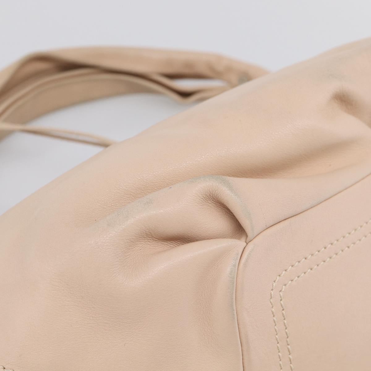 Celine Bittersweet Leather Beige Leather Handbag (Pre-Owned)