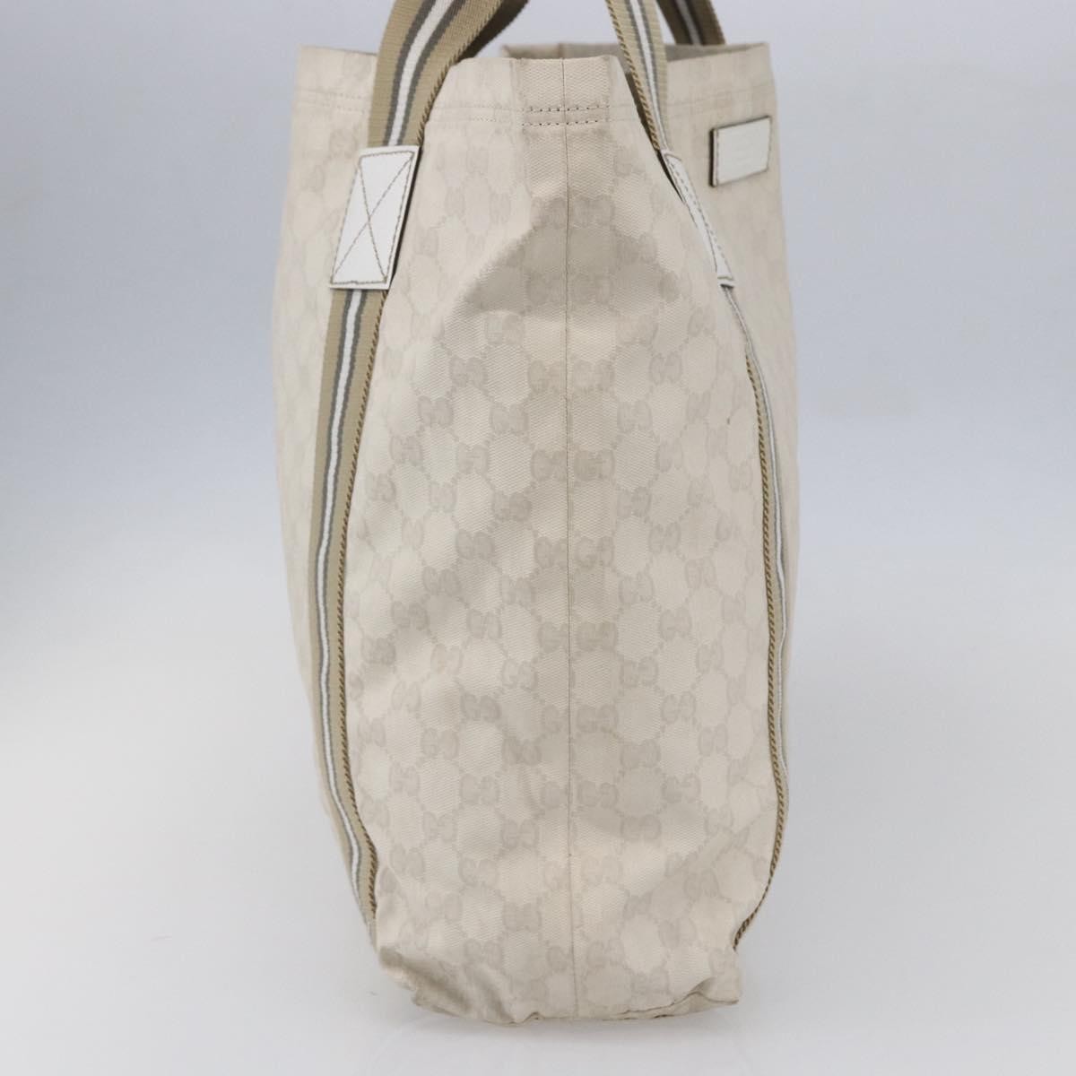 Gucci Original Web Gg Canvas Beige Canvas Tote Bag Bag (Pre-Owned)