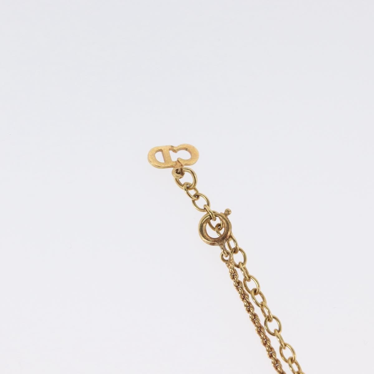 Christian Dior Cd Pendant Gold-Plated Gold Gold_Plated Necklace Jewelry (Pre-Owned)