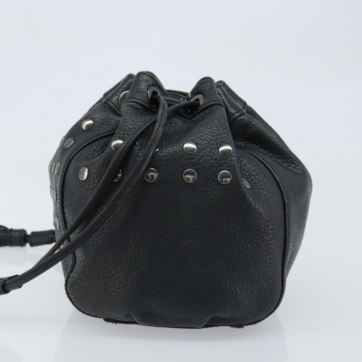 Burberry Blue Label Leather Black Leather Shoulder Bag Bag (Pre-Owned)