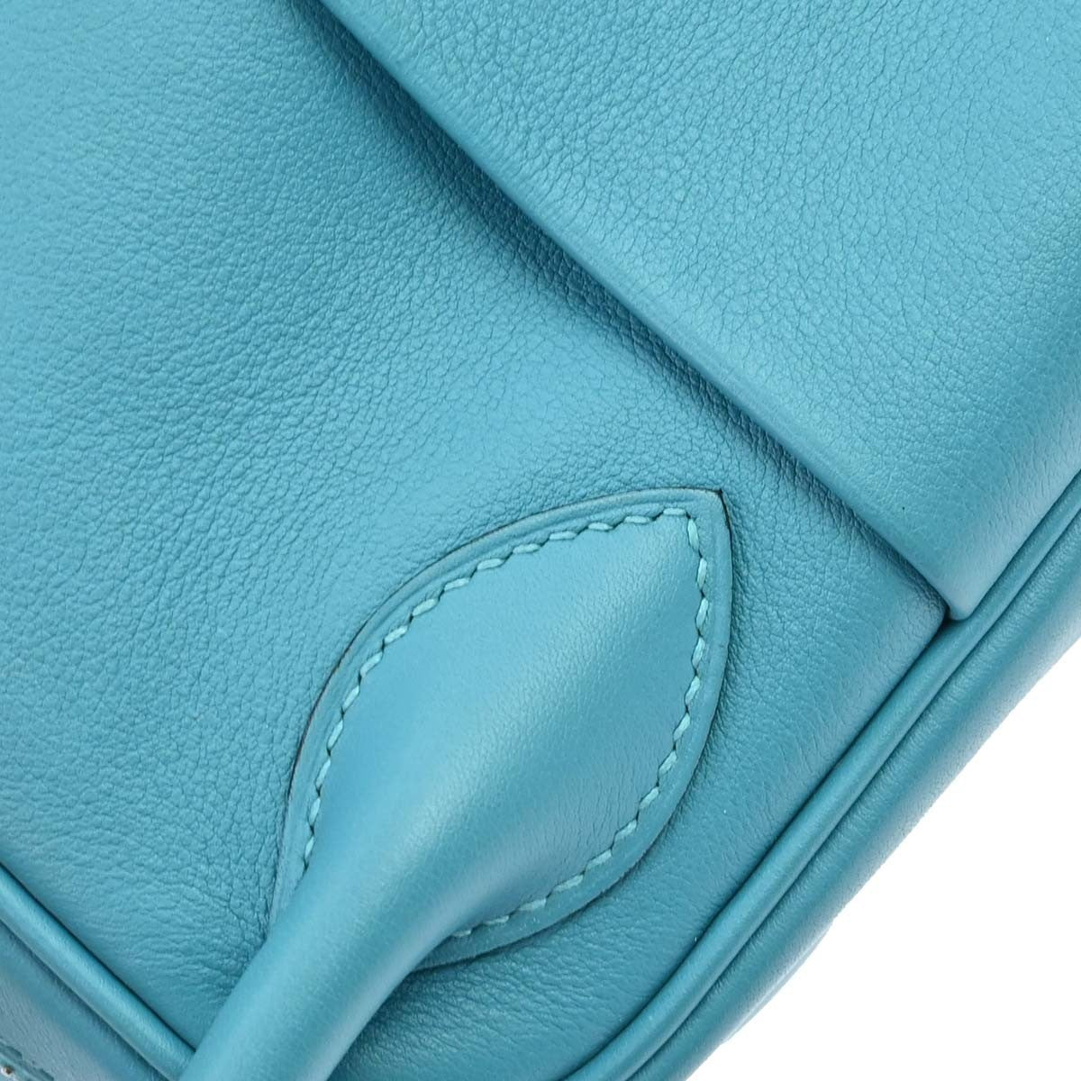 Hermes Lindy Swift Turquoise Leather Shoulder Bag Bag (Pre-Owned)