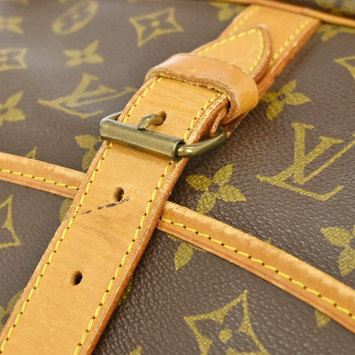 Louis Vuitton Saumur Monogram Canvas Brown Canvas Shoulder Bag Bag (Pre-Owned)