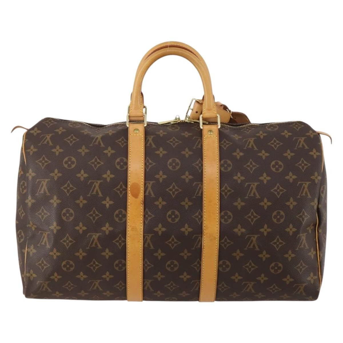 Louis Vuitton Keepall Monogram Canvas Brown Canvas Travel Bag Bag (Pre-Owned)