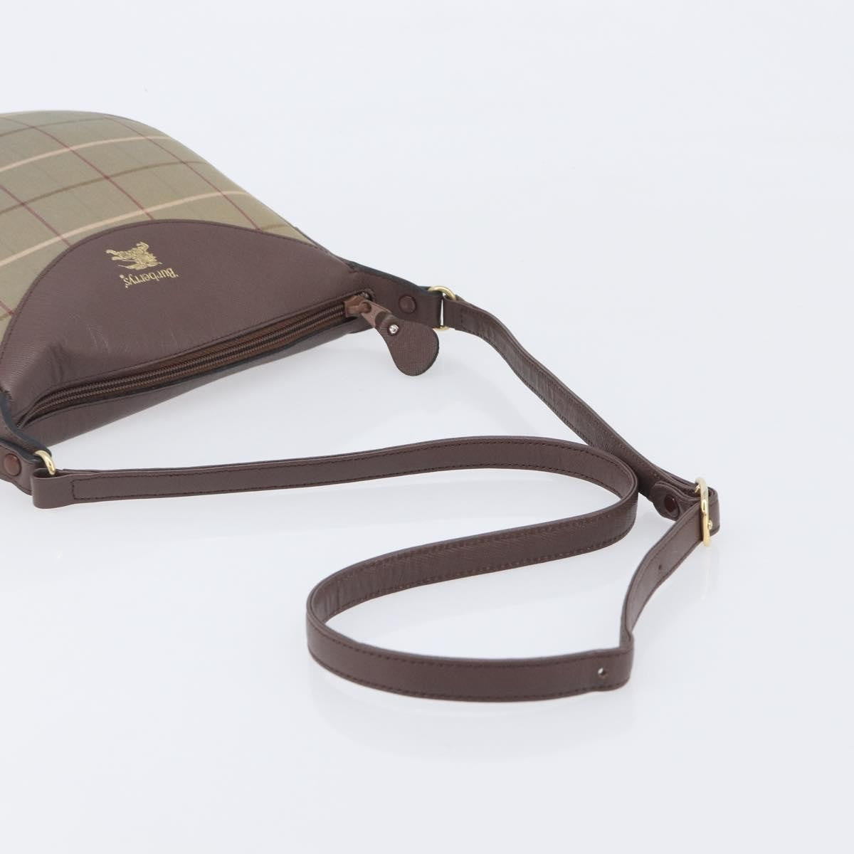 Burberry Nova Check Shoulder Bag Canvas Brown Canvas Shoulder Bag Bag (Pre-Owned)
