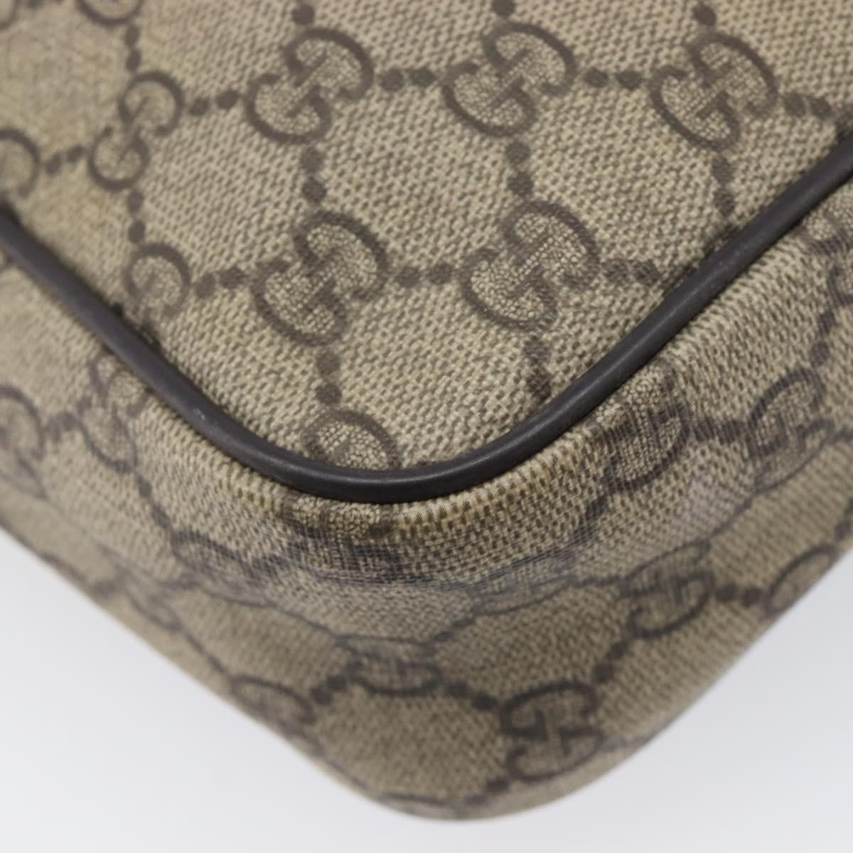 Gucci Front Zip Pocket Messenger Gg Coated Canvas Beige Canvas Shoulder Bag Bag (Pre-Owned)