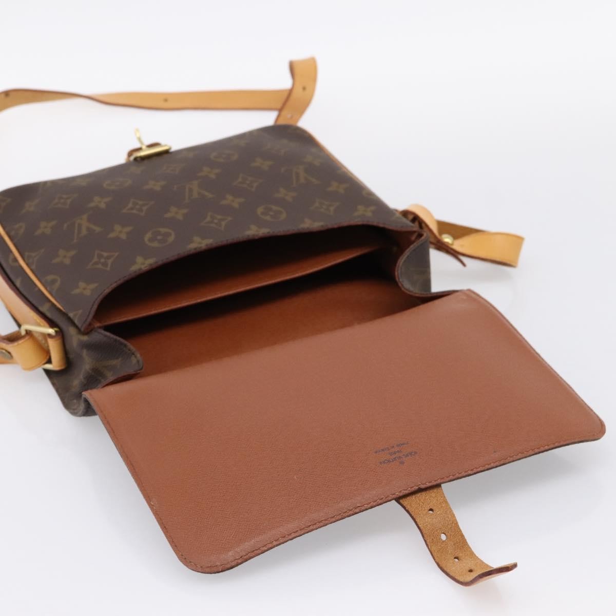 Louis Vuitton Cartouchiere Monogram Brown Canvas Shoulder Bag Bag (Pre-Owned)
