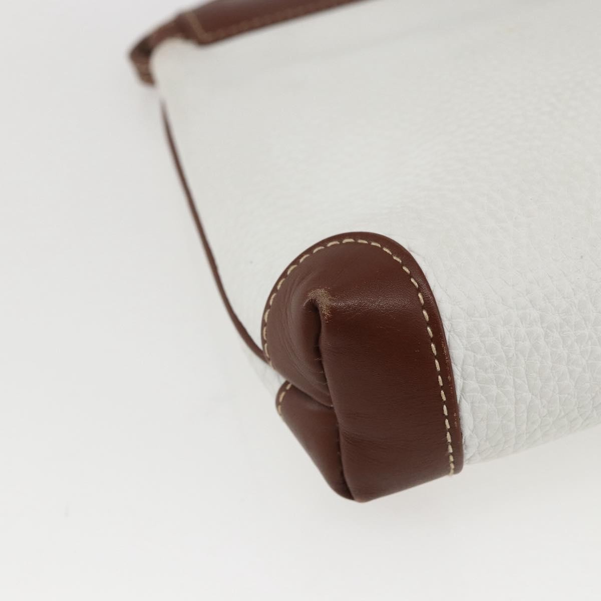Gucci Vintage Leather White Leather Shoulder Bag Bag (Pre-Owned)