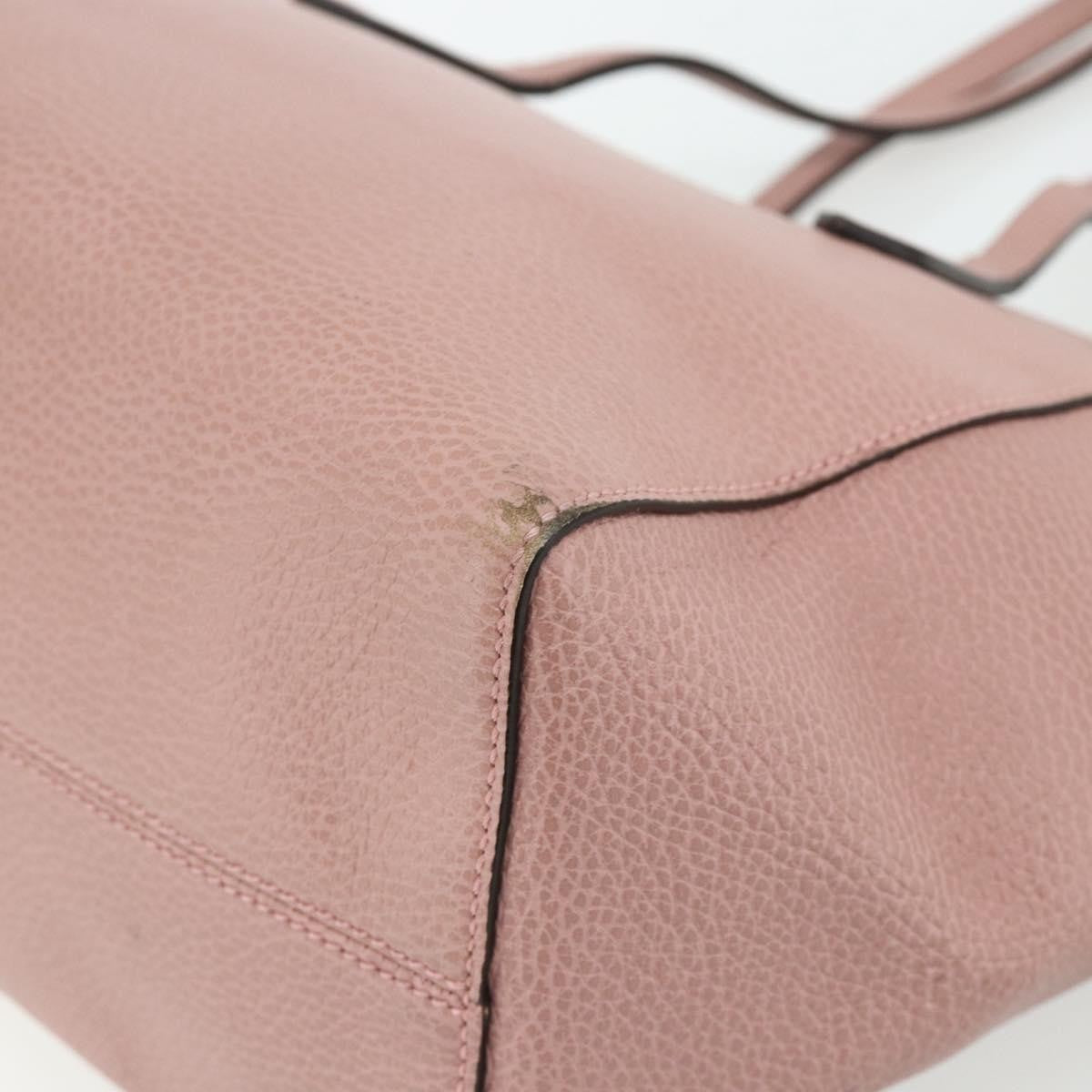 Gucci Swing Tote Leather Pink Leather Tote Bag Bag (Pre-Owned)