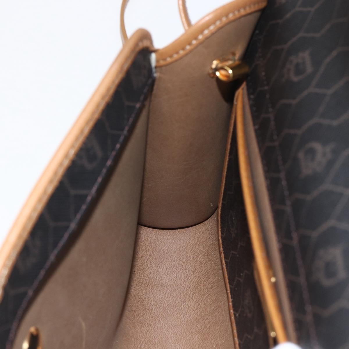 Christian Dior Vintage Honeycomb Canvas And Leather Black Pvc Shoulder Bag Bag (Pre-Owned)