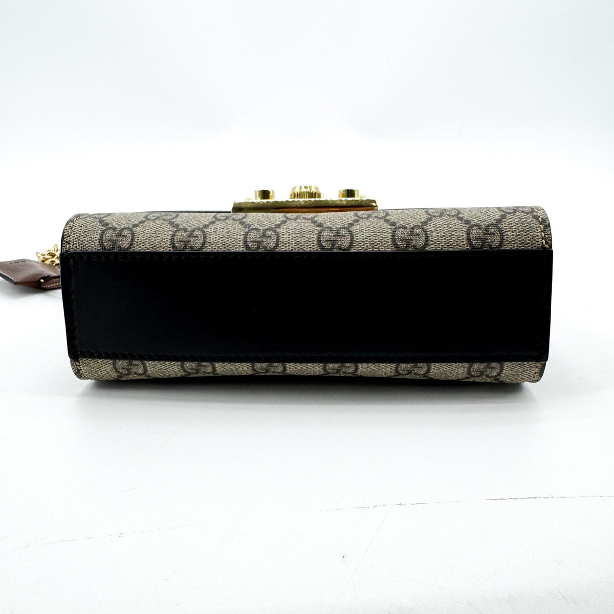 Gucci Padlock Gg Coated Canvas And Leather Brown Canvas Shoulder Bag Bag (Pre-Owned)